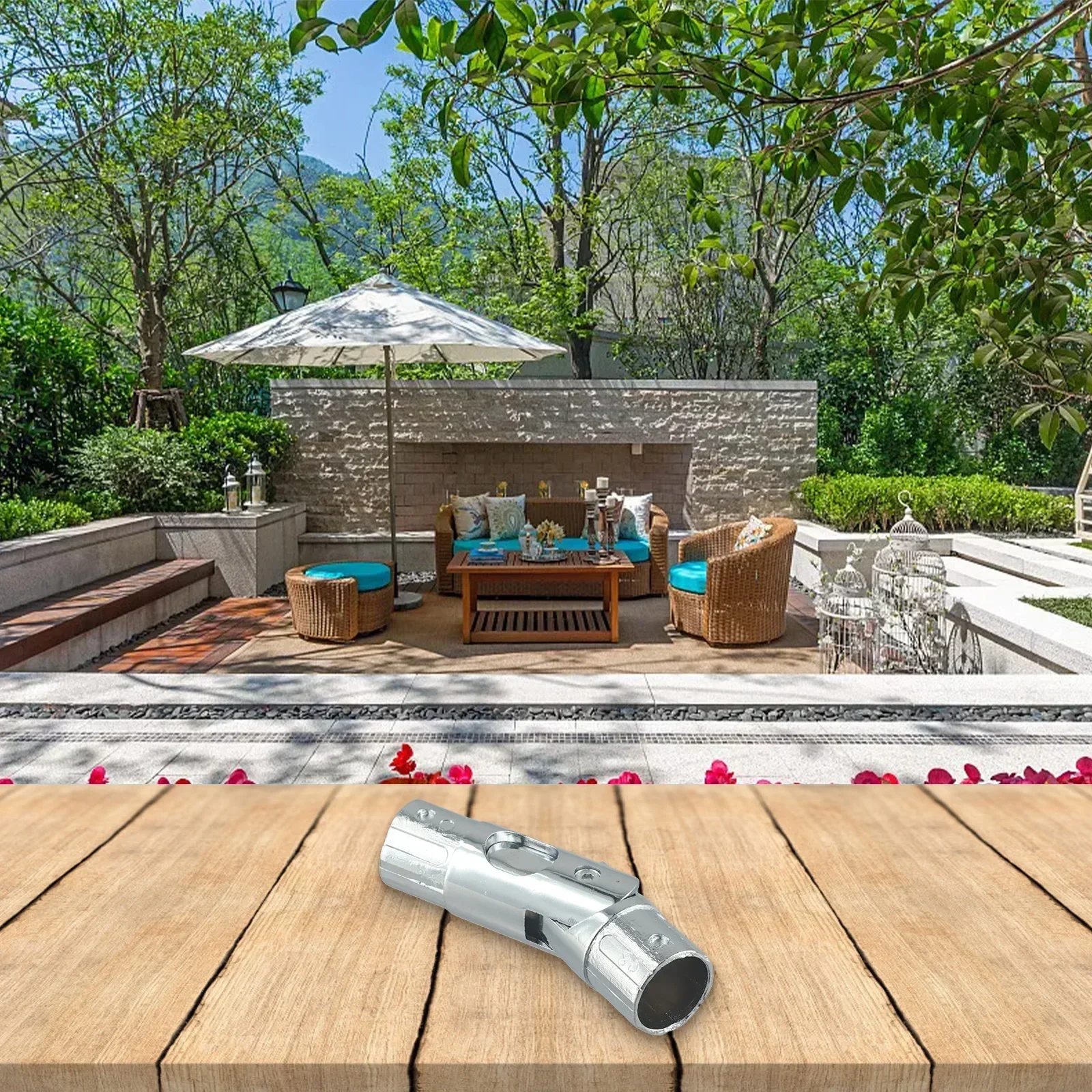 Parasol Push Button Tilt Adjuster Garden Umbrellas Outdoor Patio Umbrella Replacement Accessories Adjustable Angle Easy Install