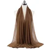 Femmes musulmanes en mousseline de soie Hijab châles écharpe Modal coton Jersey Hijabs plaine douce pour femme musulman Voile bandeau 70*180 cm islamique