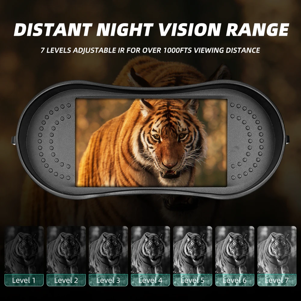 4K Binoculars Infrared Night Vision Day Night Use 8X Zoom HD Photo & Video Recor