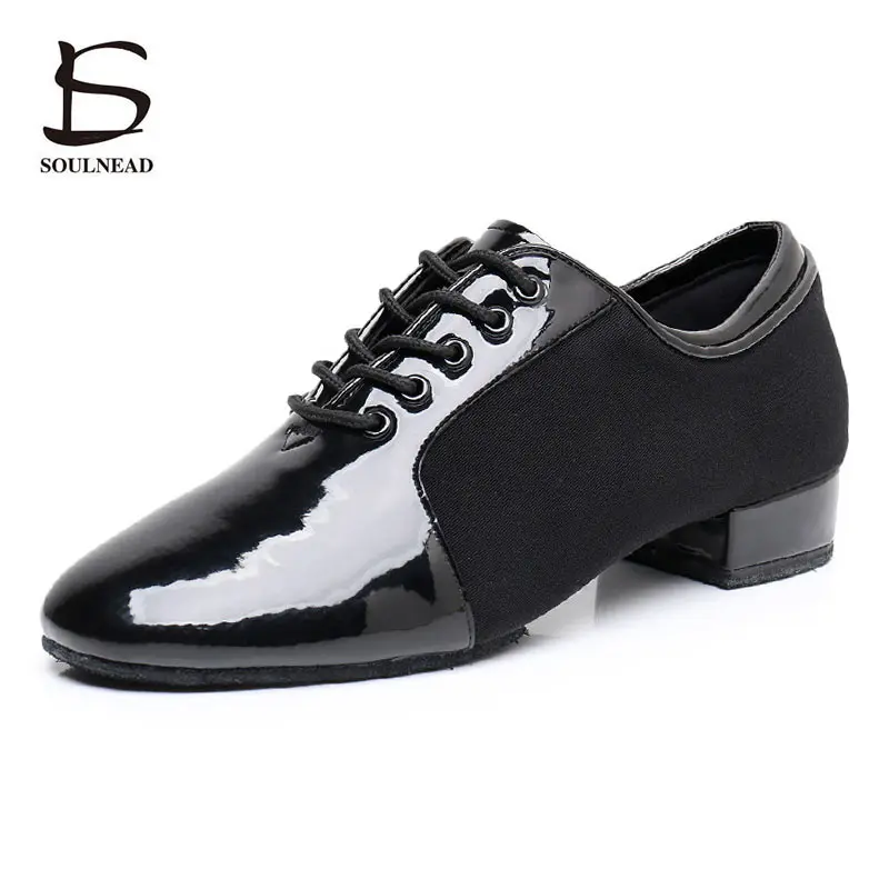 Zapatos De Baile Latino Para Hombre - Tacón Bajo 2.5 Cm, Cuero, Para Tango, Salsa, Jazz, Color Marrón, Talla 45.5
