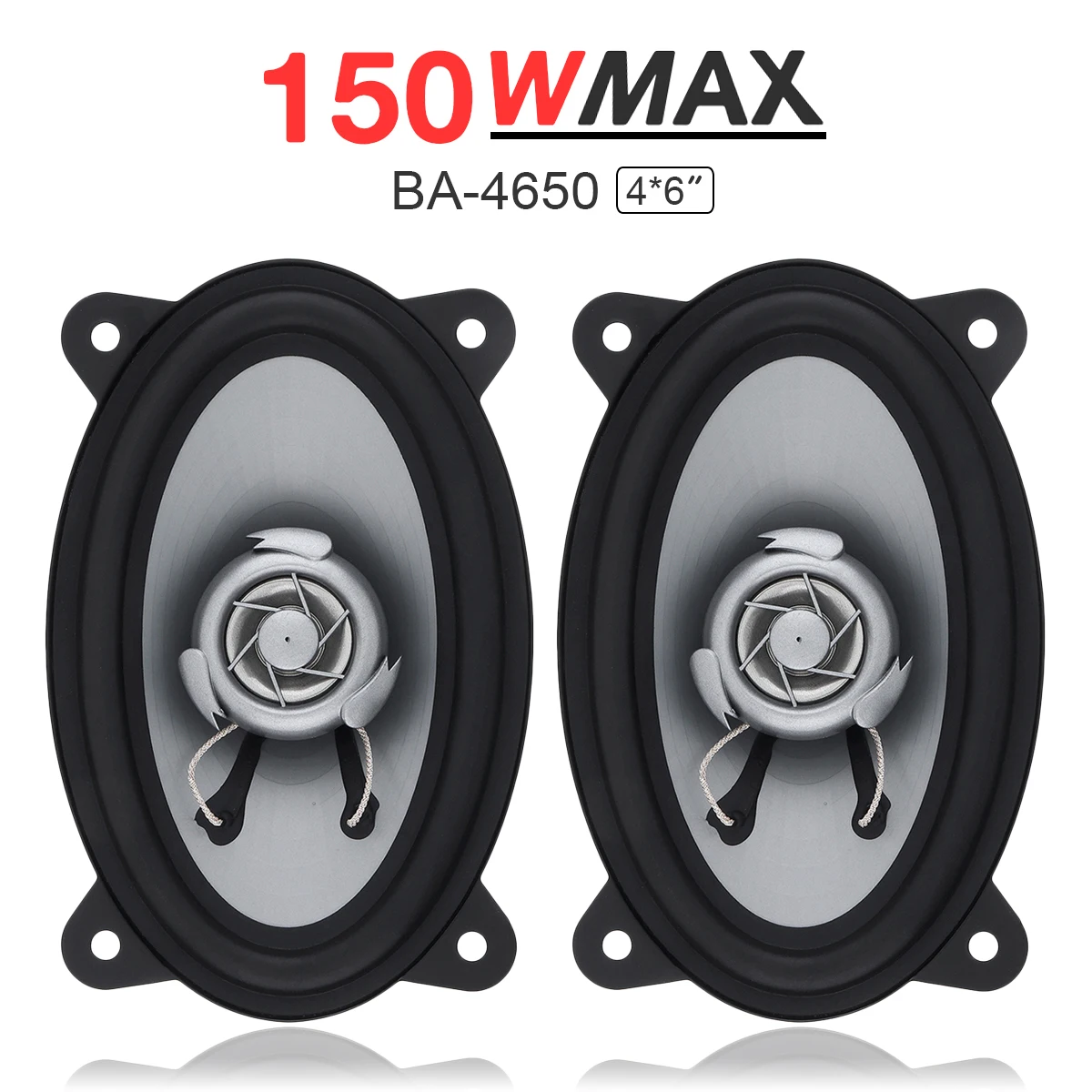 

4 x 6 Inch 2pcs Car Speakers 2 Way 150W Subwoofer Car Audio Music Stereo Full Range Frequency Automotive Speaker