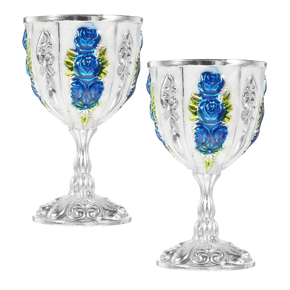 

2 Pcs High-end Cocktail Glass Small Drink Gobstoppers Reusable Whiskey Iron Household