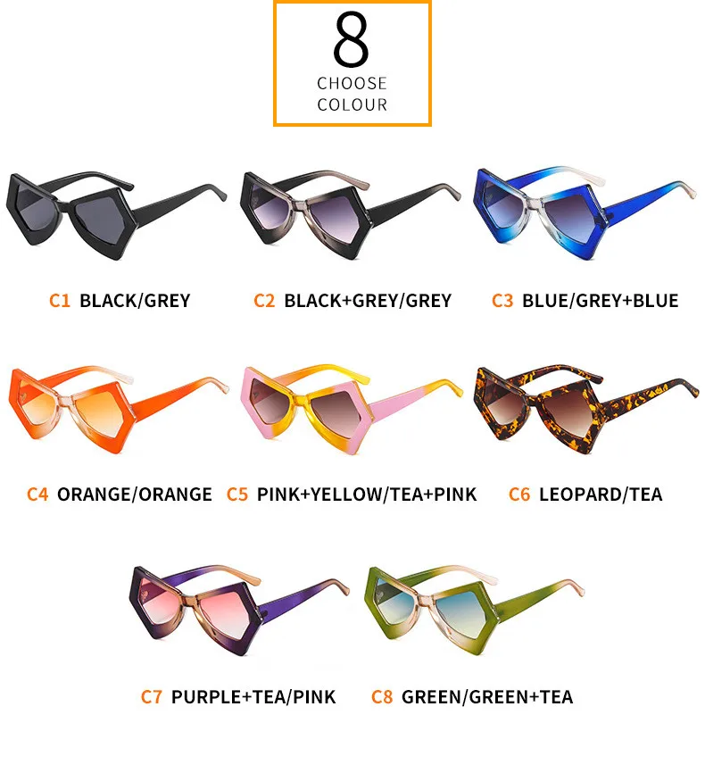Oversized Irregular Square Sunglasses For Men And Women Vintage_voghion.com