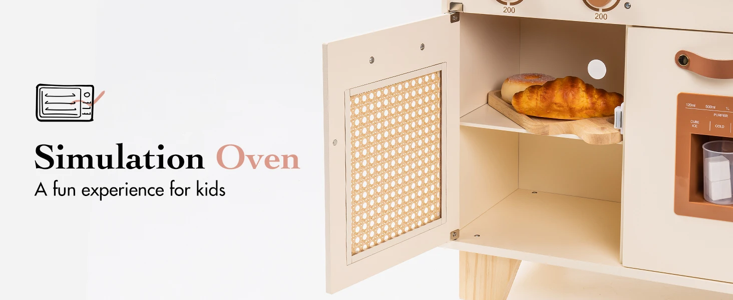 Wooden Play Kitchen Set for Toddlers