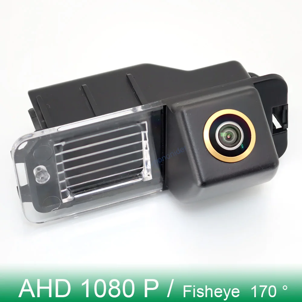 Golden Fisheye Telecamera Posteriore Per Volkswagen Scirocco Cc Golf 6 2010-2012 Polo 6R Magotan 2011-2013 Beetle R-Line 2012-2014 Hd