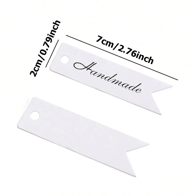 100 unids/lote etiqueta colgante hecha a mano regalo tarjeta Universal para hornear tarjeta Vintage papel Kraft cola de golondrina decoración de embalaje DIY TMZ