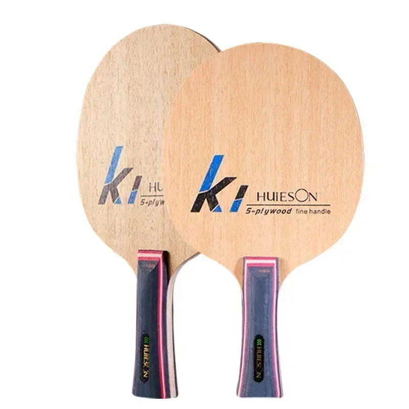 

Huieson 5-Ply Pure Wood Table Tennis Racket Blade Ping Pong Base Padel Accessories Professional Paddle Short Long Handle Goods