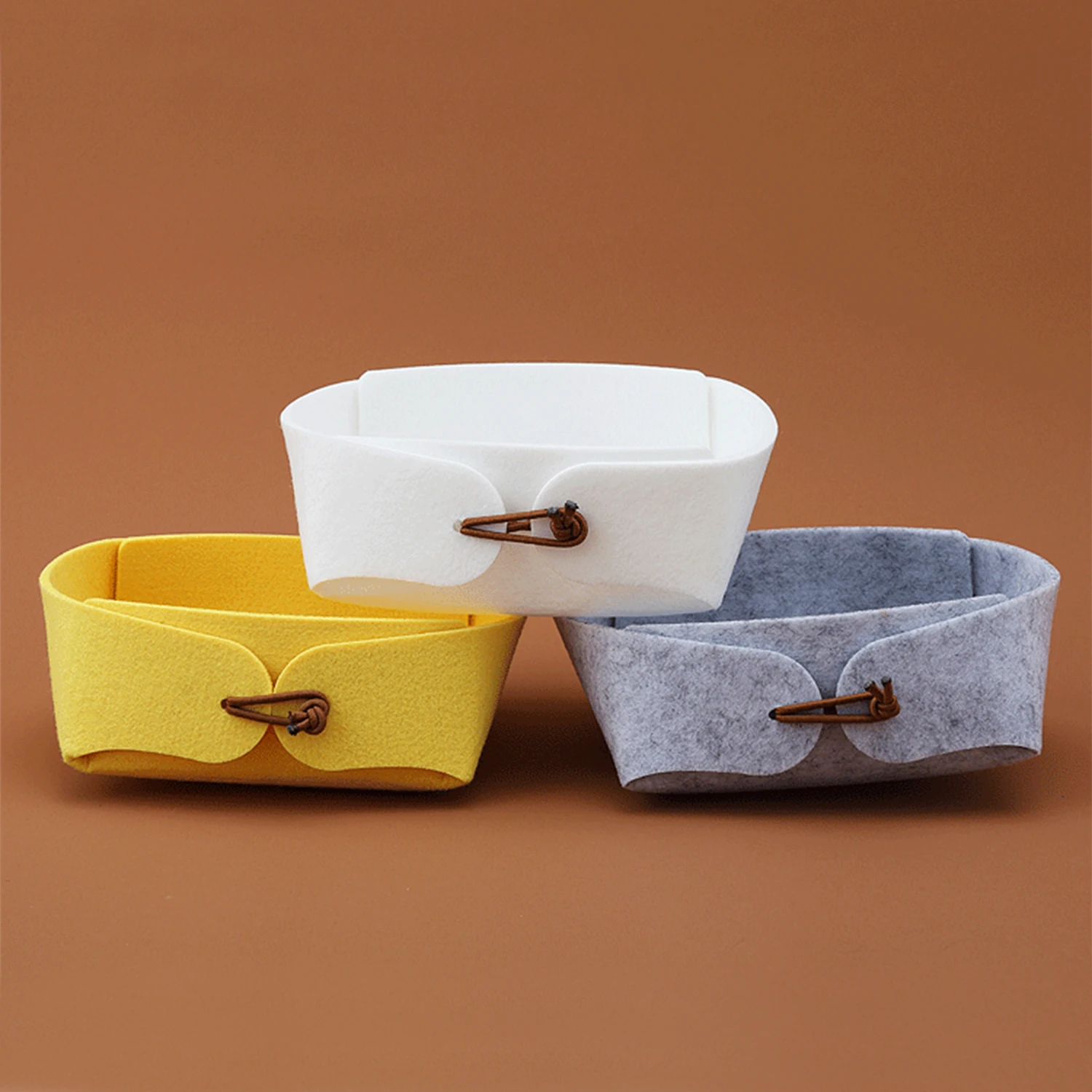 Japanese-style Foldable Felt Storage Household Sundries Storage Basket Sundries Desktop Storage Box - Storage Baskets - AliExpress - 100 Items Every Beautiful Home Should Have