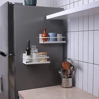 1PC magnetic refrigerator side rack Spice rack Seasoning rack Household refrigerator Magnetic shelves save kitchen space 2