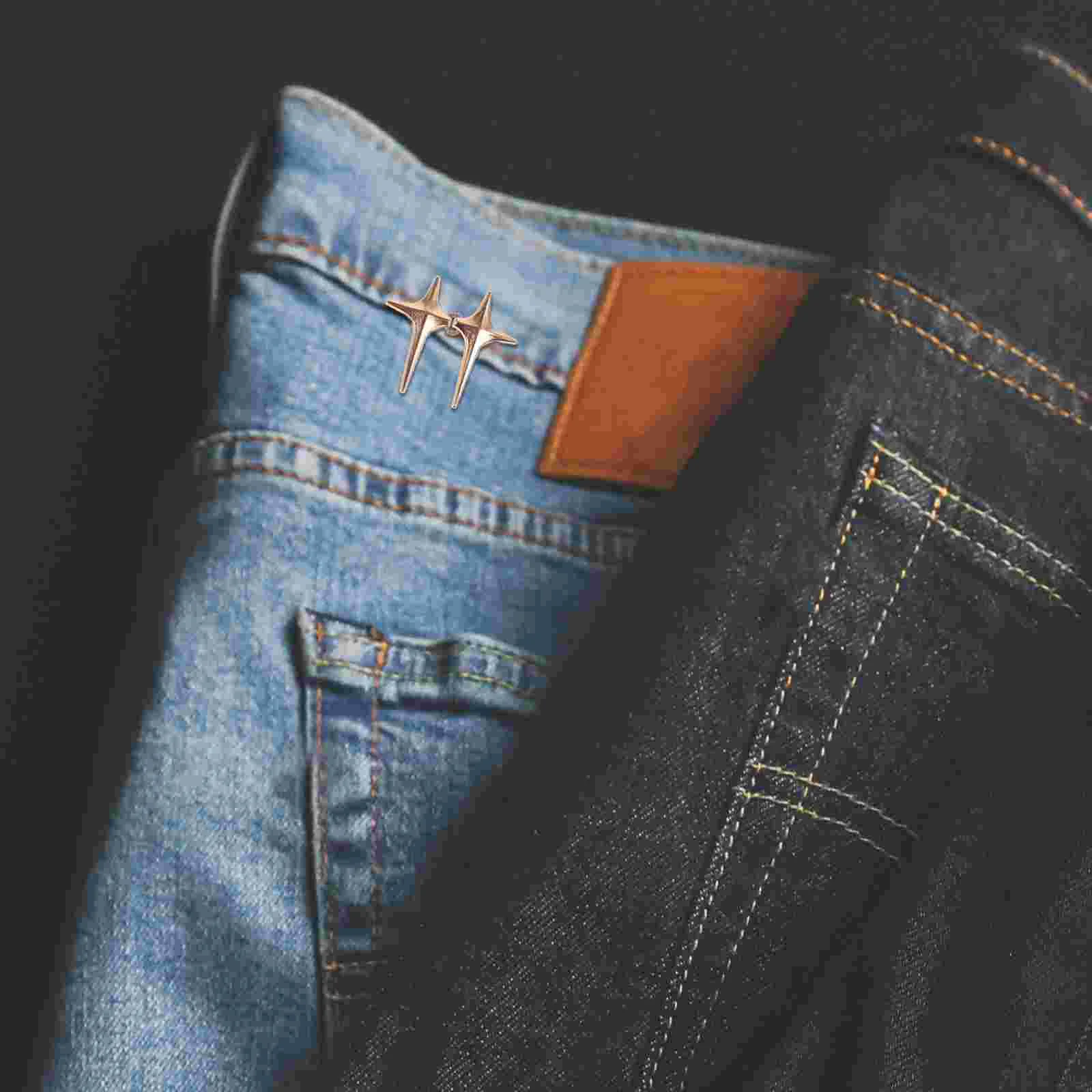 8 Pairs Waist Artifact Push Button Pins Tightener Jean Pants Buttons Size  Metal Jeans Extra - AliExpress