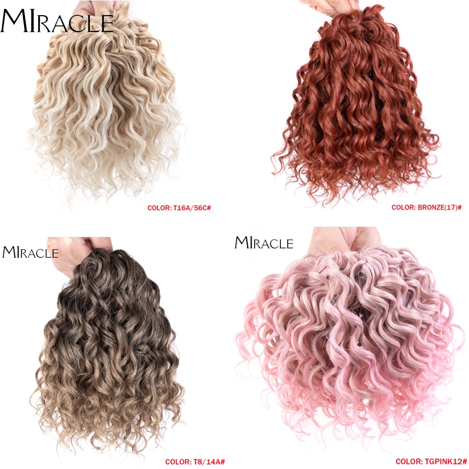 Synthetic Water Wavy Twist Crochet Braids Hair 10inches Ginger Afro Curly Braiding  Hair Extensions High Temperature Fiber - Synthetic Braiding Hair(for White)  - AliExpress
