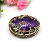 Metal Enamel Trinket Box, Oval Shape Jewelry Box, Wedding Gift 1