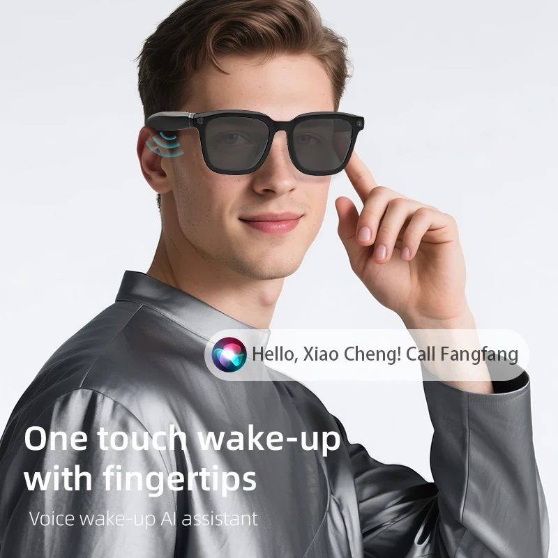 AI Smart Glasses AI Translation 8MP HD Camera 4K Shooting Image Conversation Recording Listening To Music
