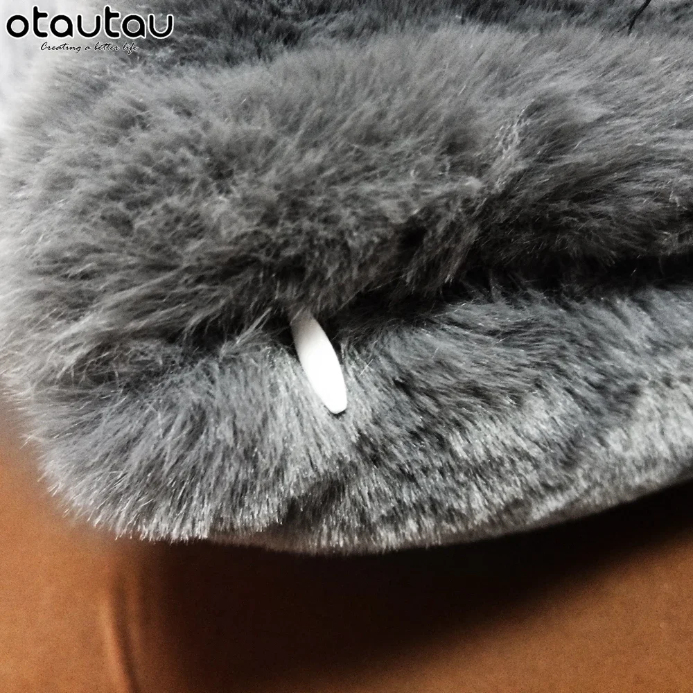 Throw Pillow Cover Pillow Case Pillow Covers Cushion Covers Cushion Cover OTAUTAU Soft Fluffy Plush Bed Long Pillow Case Home Decor Car Chair Sofa Body Back Seat Backrest