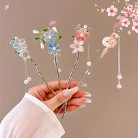 1pc Romantic Chinese Style Hair Accessory Alloy Jewelry Women's Hair Needle Suitable for Daily Wear Gifts Girls Fashion Hairpin 2
