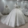 Wedding Dresses High Neck Ball Gown Long Sleeves 2025 Princess Glitter Bridal Dress Vestidos De Novia Customized XS133 5