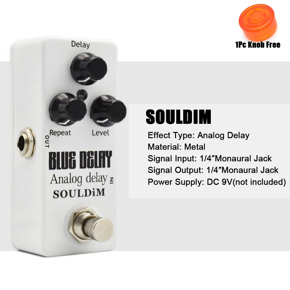 SoulDiMBLUEDELAYAnalogDelayEffectGuitarPedalSynthesizer