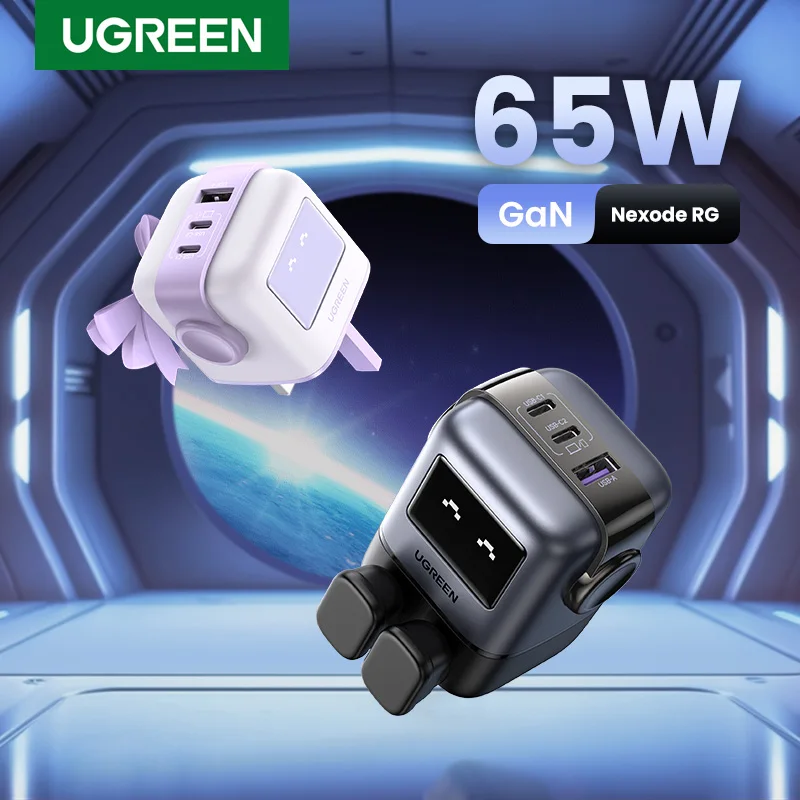 

Зарядное устройство Ugreen, 65 Вт, QC 4,0 3,0 PPS для iPhone 15 14 13 Pro Macbook, планшетов, ноутбуков PD 3,0