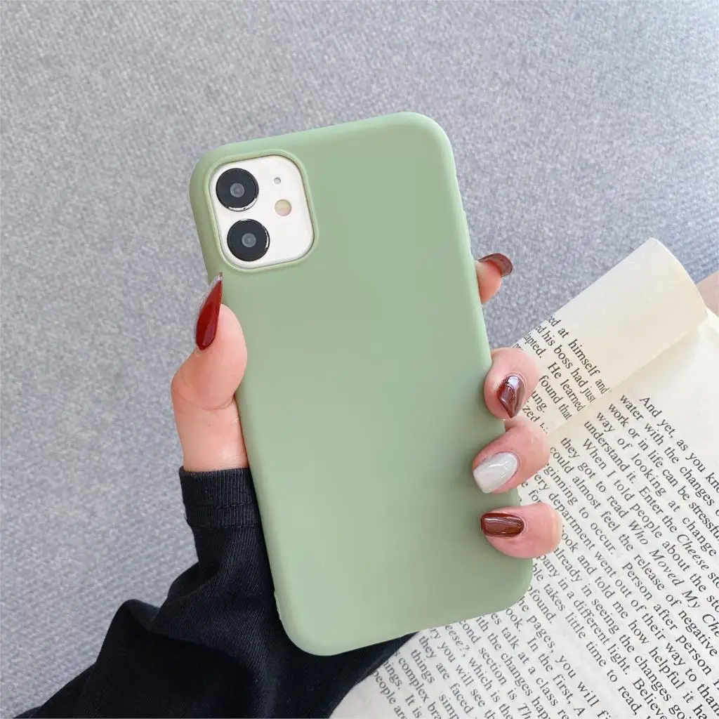 Sleek Matte Candy-Colored Phone Case - Fashionable Couples Cover