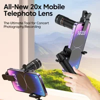 Universal 20X Telescope Zoom Lens Monocular Mobile Phone Camera Lens For iPhone Samsung 20X Telephoto HD Phone Lens With Tripod - Image 3
