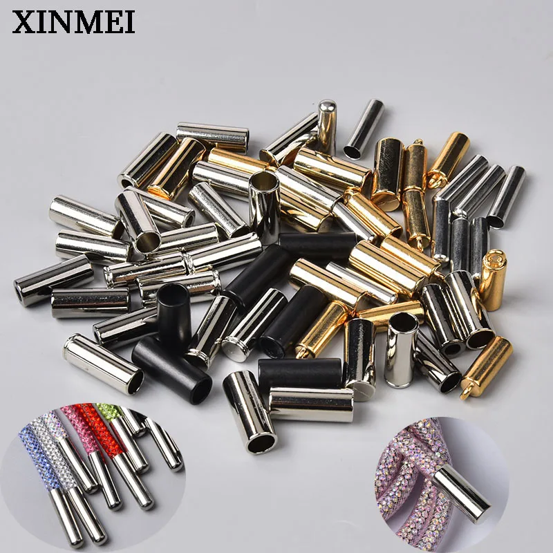 

30Pcs/Bag Alloy Hoodies Drawstring Cord Metal Stopper Silver Shoelace Lock Tips Aglets Caps End DIY Apparel Accessories
