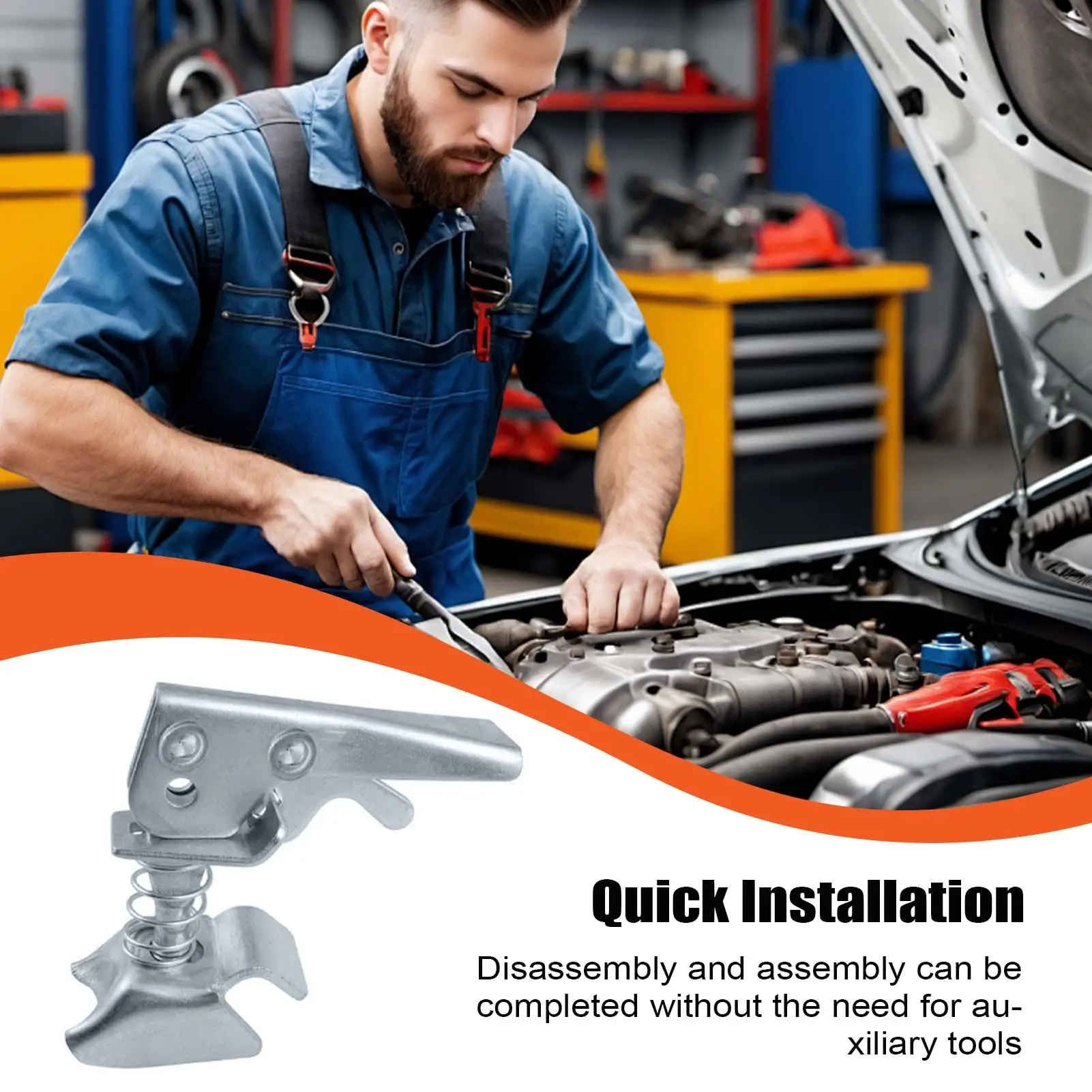 Hitch Coupler 2 Inch Heavy-Duty Quick-Release Safe Safe Coupler Latch For Daily Maintenance Outdoor Garage Automotive