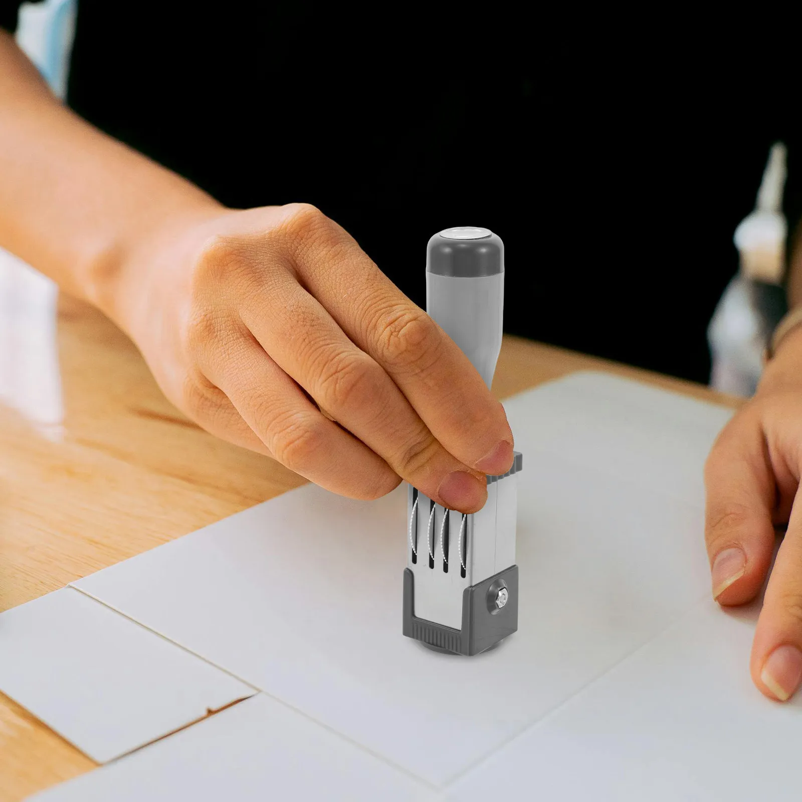 숫자 롤링 날짜 스탬프 소형 컴팩트 사무용 스탬퍼 선명하고 정확한 다용도 시간..