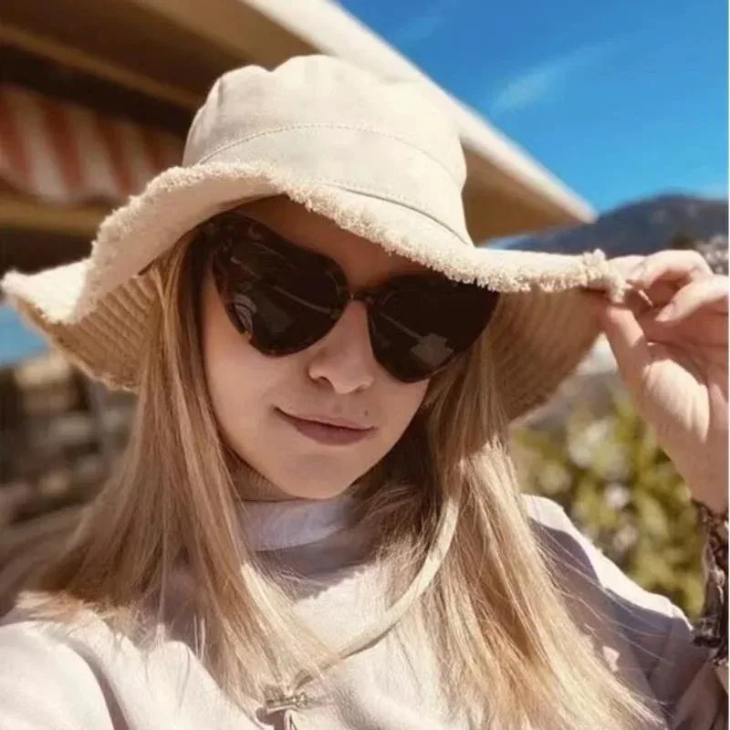 Fashion Fisherman Bucket Hat for Women Foldable Sunscreen