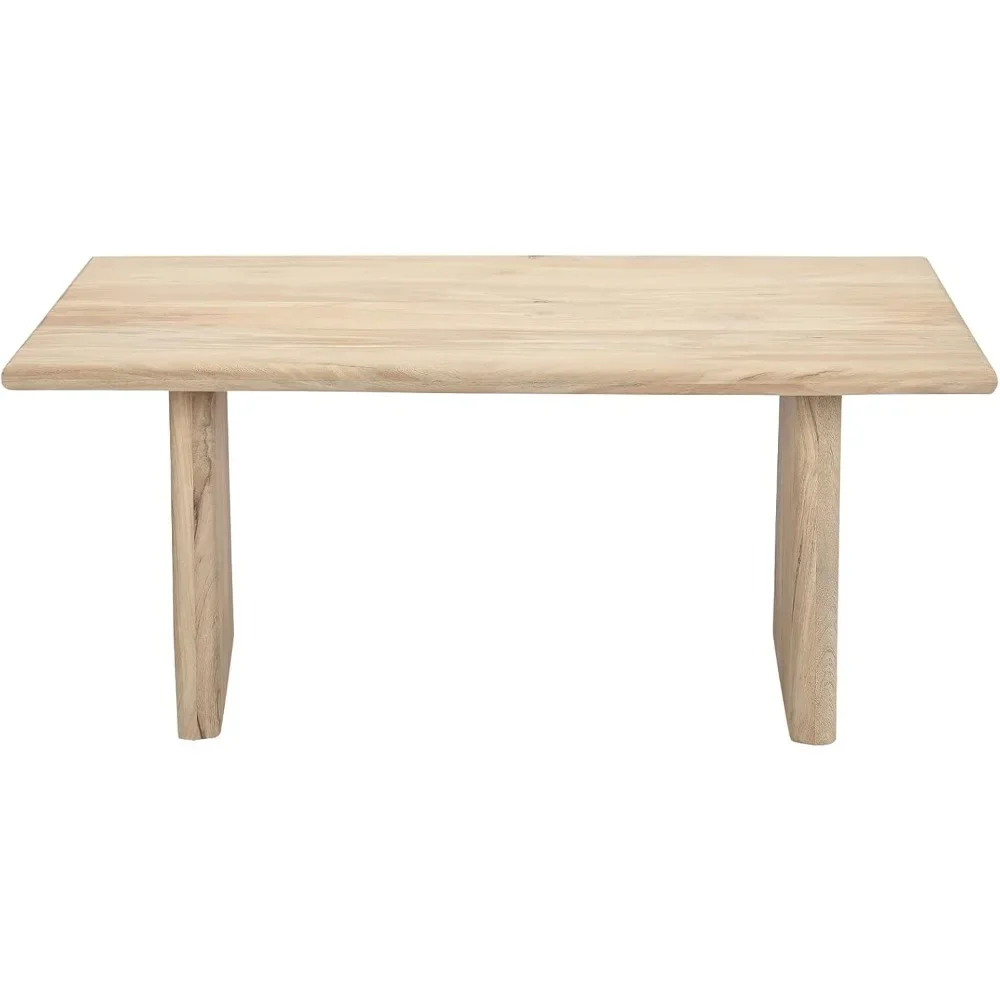 Indigo Road by Egypt Sherrod Trapezium Plank Solid Wood Coffee Table - Rectangular Mango Wood Tabletop with Stylish Trapezoid Le 4