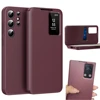 Wallet Card Slot Holder Flip Cover For Samsung Galaxy S25 S24 S23 S22 Ultra Window View Smart Display Leather Cases 1