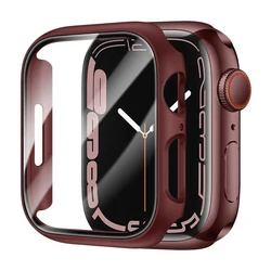Enhanced Apple Watch Protective PC Case with Integrated Shell Membrane for Ultra 3 - 2 - 1 49mm (Wine red)