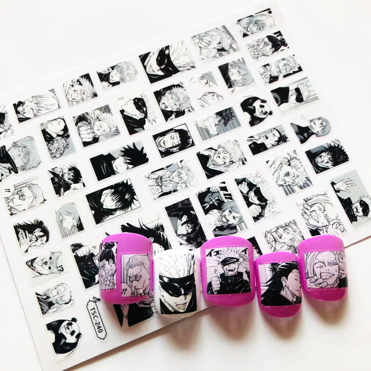 

Newest TSC-240 Jujutsu Kaisen anime designs 3d Nail Art Sticker Slider Deco Stamp Nail Decal accessories