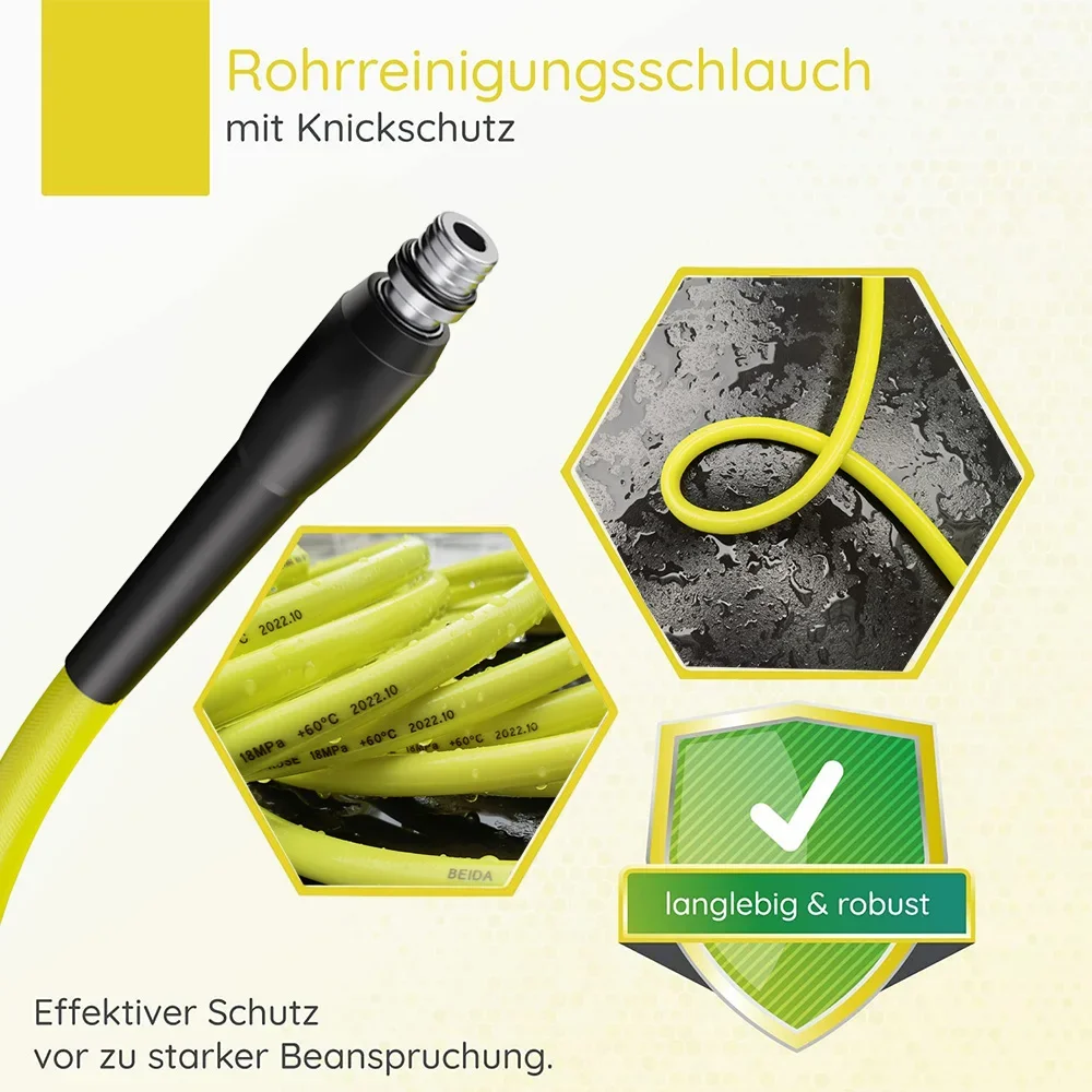 Tubo Alta Pression 15 M Per Idropulitrice Karcher K2 K3 K4 K5 K6 K7,Flessibile E Resistente | Leroy Merlin - Foto 7