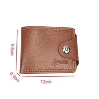 Fashion Men Wallet Short Pu Leather Vintage Zipper Purse Man ID Bank Credit Card Holder Brand High Quality Male Wallet Money Bag 2