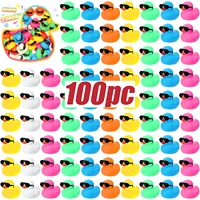 100 Pcs Mini Rubber Ducks Wholesale Yellow Rubber Duck Toy Rubber Tub Toys Squeak and Float Ducks Party Favors 1