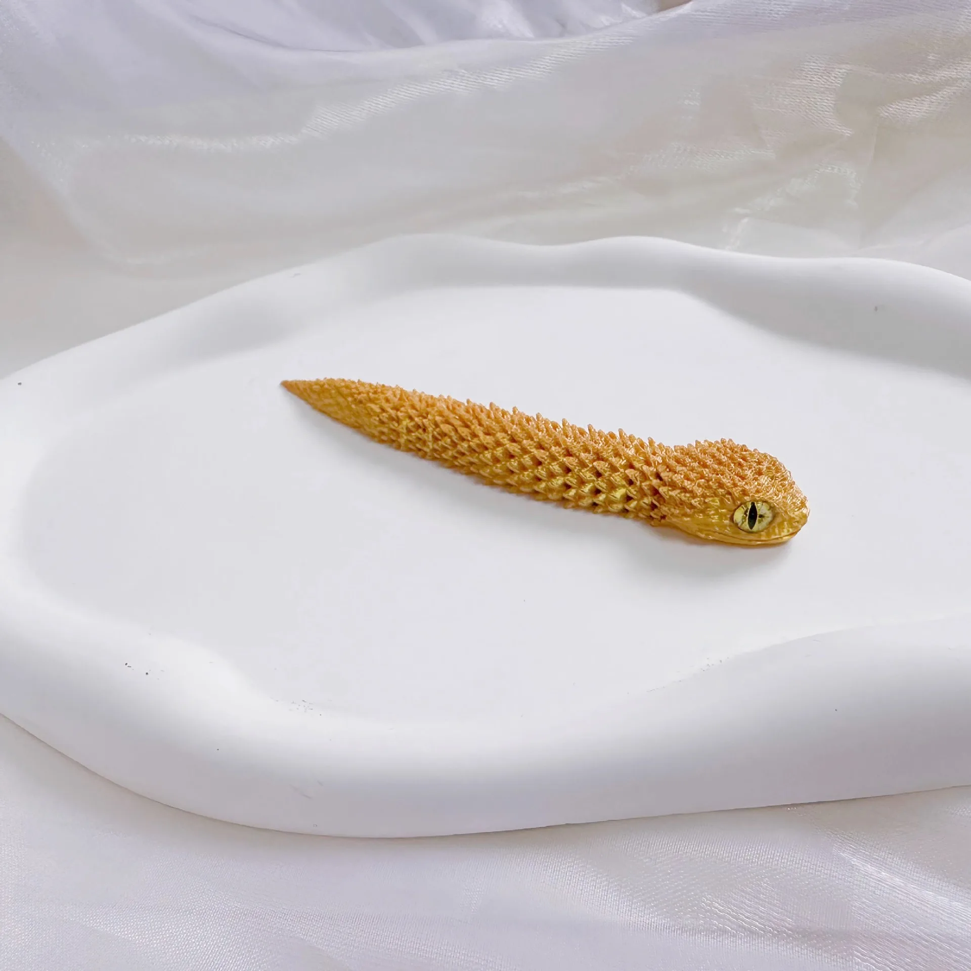 13cm 3D Printed Mini Snake Movable Joint Figurines Simulation Snake Office Desktop Ornament Christmas New Year Gifts Crafts Gift