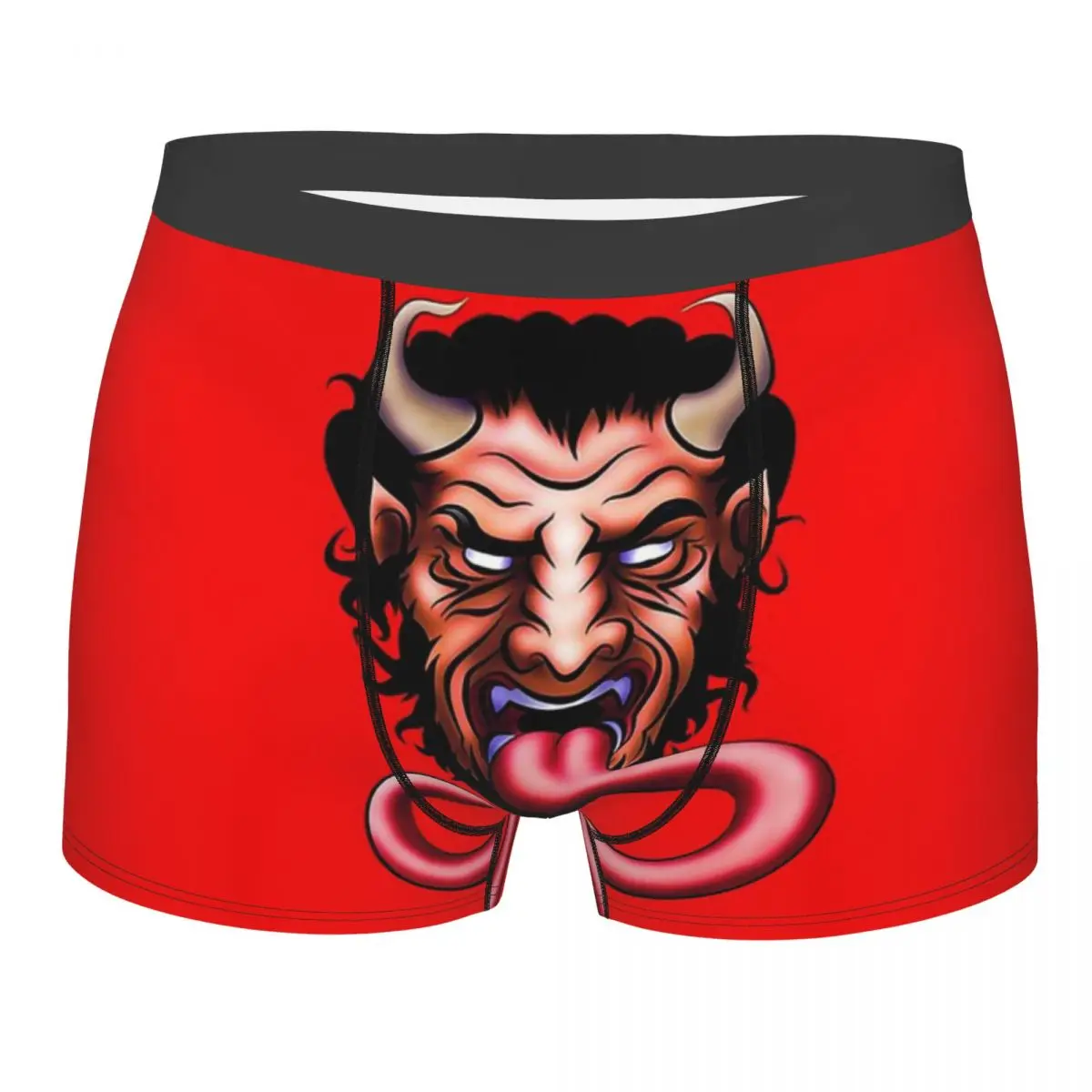 

Sexy Lick Devil Tongue Underpants Homme Panties Men's Underwear Ventilate Shorts Boxer Briefs