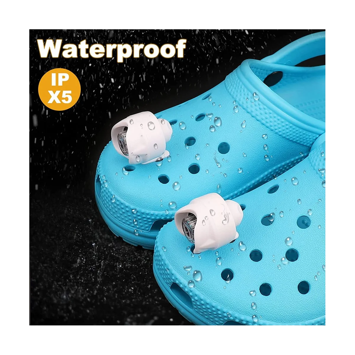 

Head Light Lamp Mini LED Light Headlights for Croc Lamp Ipx5 Waterproof Shoes Lights Outdoor Camping Foot Lamp(Green)