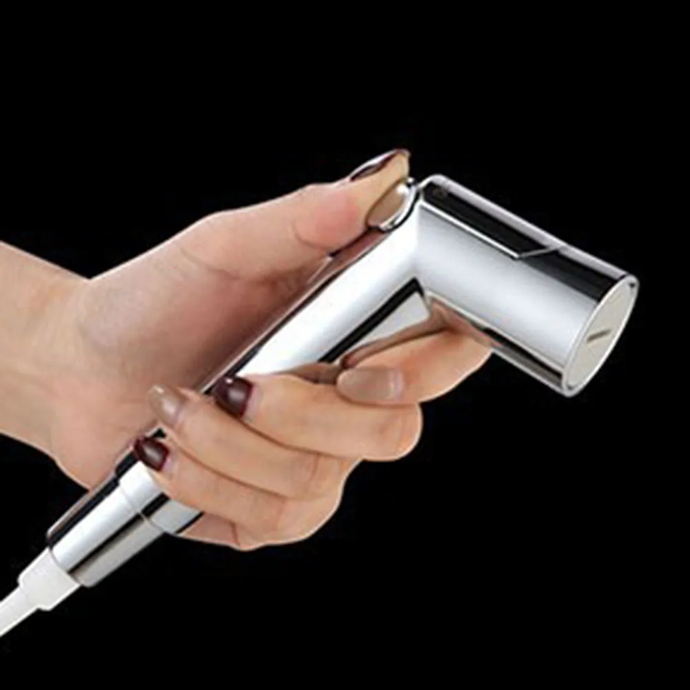 Faucet Sprayer Hand Held Bidet Cleaning Nozzle For Bathroom Self Cleaning For Washing Press-Silver Durable