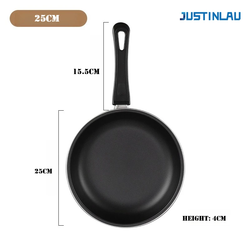 Justinlau 20/25/30cm 3 pçs/set frigideira antiaderente conjunto de frigideira de ferro fundido para uso doméstico frigideira de ovo família essencial
