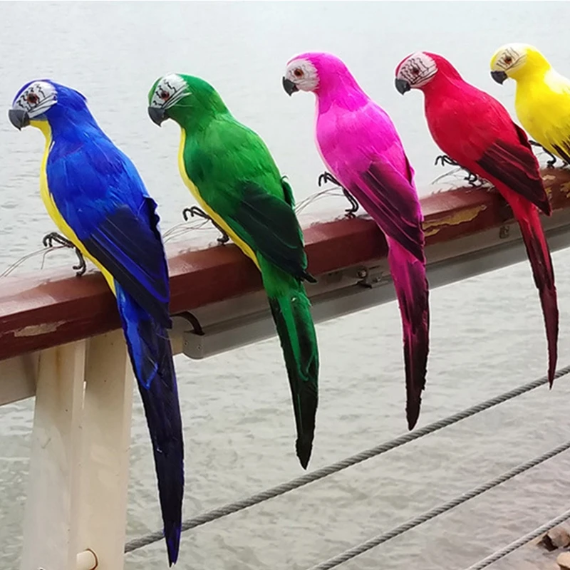 

Simulation Parrot Tree Decor Parrot Creative Feather Garden Tree Yard Lawn Figurine Outdoor Tree Simulation Bird Decoration