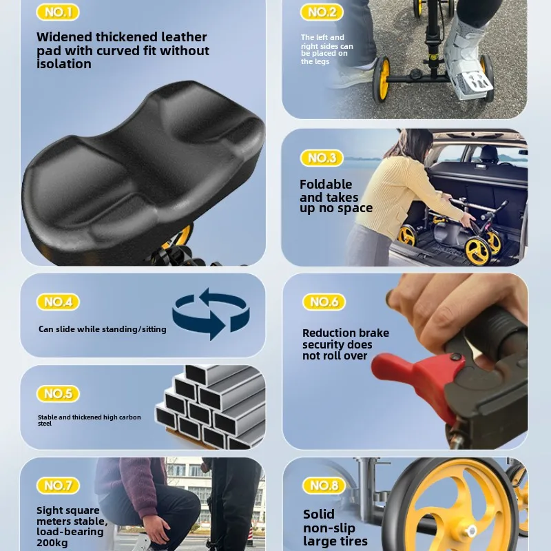 Foot Fracture Walking Aid Knee Scooter Steerable Knee Walker Economical Scooter for Foot Injuries Best Crutches Alternative