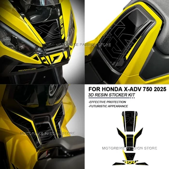 X-ADV 750 2025 Accessori Kit adesivi serbatoio carburante moto Adesivi in resina epossidica gel 3D per Honda X-ADV 750 2025 1
