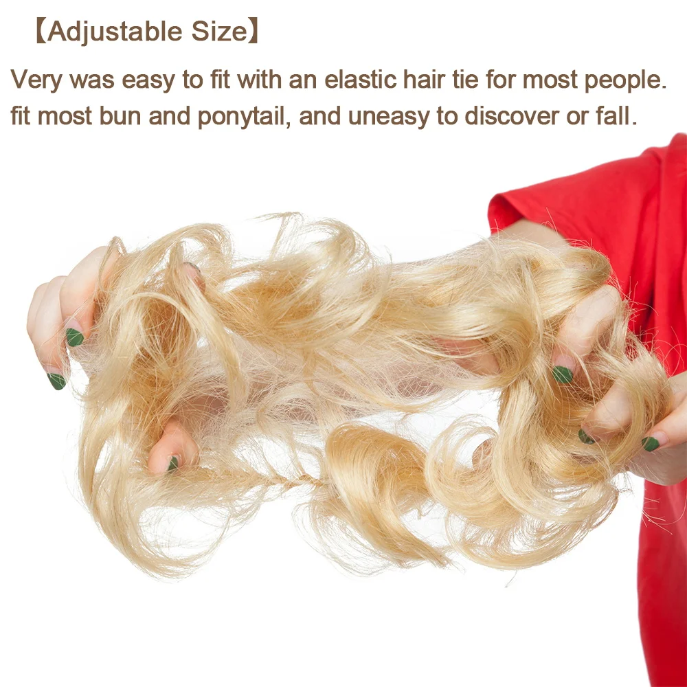 Human Hair Messy Buns Hair Piece Extension for Women Girls human hair bun extension