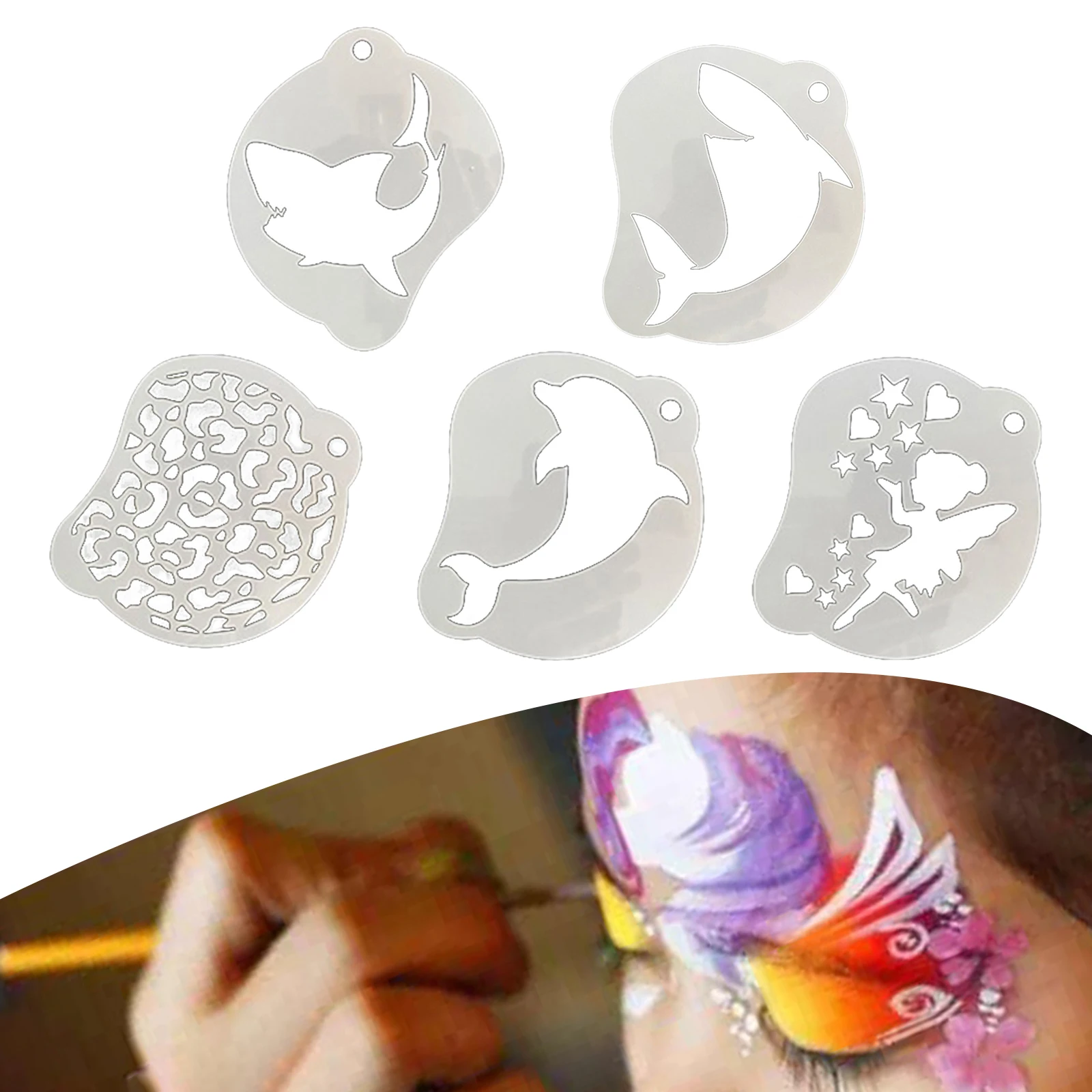 Face Painting Template Lightweight DIY Premium Party Supplies Smooth Multiple Pattern for Adult Children