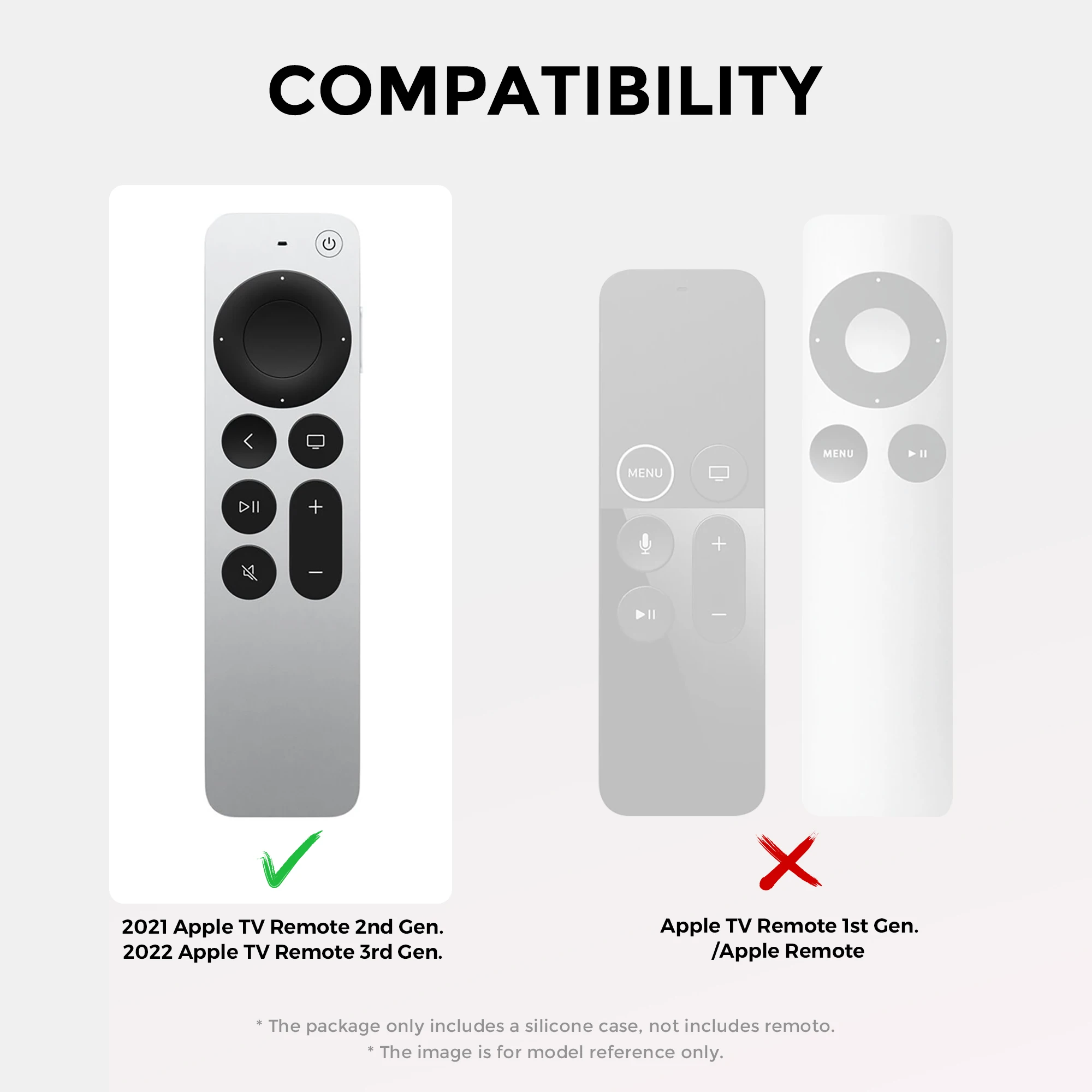 Soft Silicone Brown Bear Remote Control Case for Apple TV Siri Remote, Brown