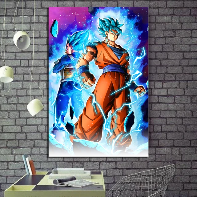 Super Saiyan Blue Goku and Vegeta (Dragon Ball Super) Poster for