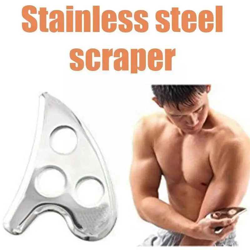 Steel Scraper With Black Velvet Bag Slim Body Board Relief Loosening Knife Pain Plate Fascia Massage Release M2F4