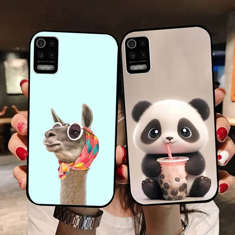 Lovely Panda Cartoon Painting Soft Silicone Phone Case Cover Bumper