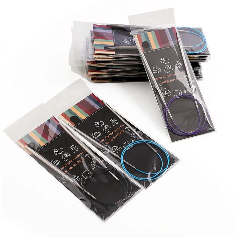 Description Picture 3 of item40/100cm Circular Knitting Wool Yarn Needles Stainless Steel Tube Crochet Sweater Needle diy Accessories Sewing Needlework Tools